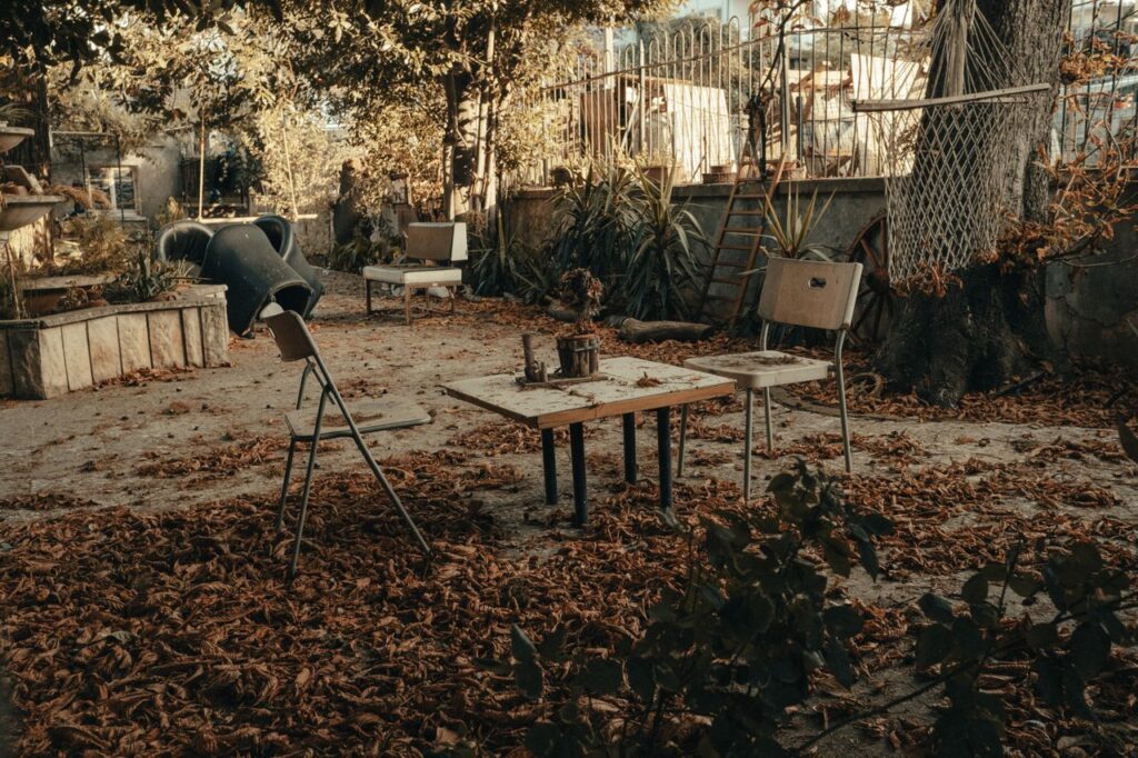 messy garden